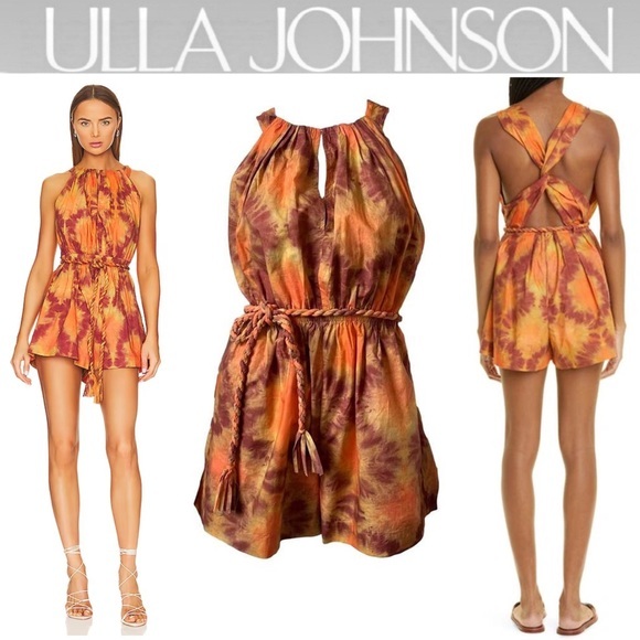 Ulla Johnson Shaina Romper in Red Topaz sz 4 NWT 390$